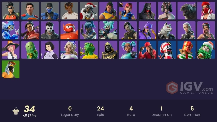 [ALL PLATFORMS]Sub-Zero (MK3) | Santa Dogg | Slayer Juice WRLD | Robin | Superman | Joss | Outlaw Midas | Explorer Emilie | Hero Baymax 