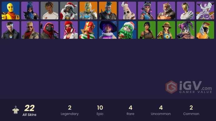 22 skins|Harley Hitter|Omegarok|Spectra Knight|Slayer Juice WRLD|Santa Dogg MSH311