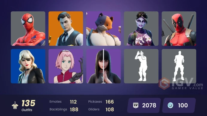 [ALL PLATFORMS]-135 SKIN-90K VB SPEND-166 pickaxes -112 emotes-108 gliders-Unchained Ramirez OG-Catwoman Comic Book Outfit-Mogul Master (KOR)-