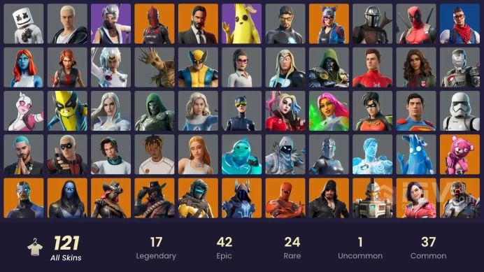 [ALL PLATFORMS]-121 SKIN-John Wick-Blue Striker-Prodigy-Red Knight-Son Goku-MJ (No Way Home)-Black Widow Outfit-J Balvin-Marshmello-FULL ACCESS