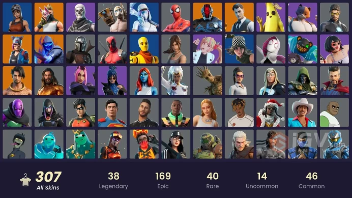 [ALL PLATFORMS]-306 Skin-342 Pickaxes-289 Emotes-254 Gliders-Unchained Ramirez OG-Psycho Bandit OG-Blaze-Skull Trooper-T-800-Renegade Raider