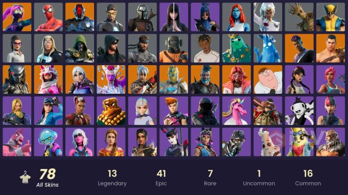 [NINTENDO/PC]78 skins | Subzero Cryptic | Cloud Striker | The Cube Queen | Galaxia | Vi | Spectra Knight | Ronin | Omegarok CC171
