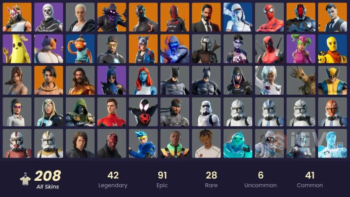 [All Platforms] 208 skins | OG STW | Fishstick World Cup | Gold Brutus | Gold Midas | Rogue Agent | Gold  | 250 VB | Parental Control