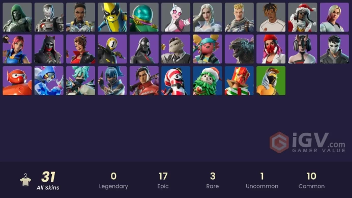 [ALL PLATFORMS]-31 skin-59 pickaxes-38 emotes-51 glider-FULL ACCESS-