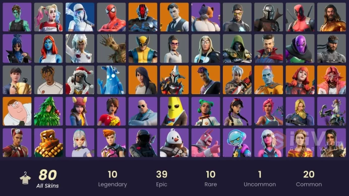 [All Platforms Available] 80 skins | Gold Brutus | Gold Meowscles | Gold Midas | Ronin | The Origin | Fade | The Imagined | 300 VB