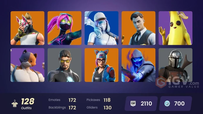 [All Platforms Available] 128 skins | Gold Brutus | Gold Midas | Prodigy | Cloud Striker | Blue Striker | Fixer | Trilogy | Sentinel | 600 VB