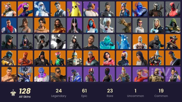 [All Platforms Available] 128 skins | Gold Brutus | Gold Midas | Prodigy | Cloud Striker | Blue Striker | Fixer | Trilogy | Sentinel | 600 VB