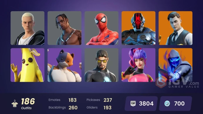 [All Platforms Available] 186 skins | Travis Scott | Gold Meowscles | Gold Midas | Gold Brutus | Championship Aura | Mizuki | Valeria | 700 VB