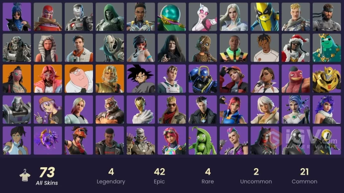 [All Platforms Available] 73 skins | Peter Griffin | Kado Thorne | Zeus | Valeria | Poseidon | Poe Dameron | Ahsoka Tano | 250 VB