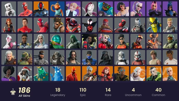[All Platforms Available] 186 skins | Master Chief | Dummy Supreme | Ronin | The Imagined | Inferno | 500 VB