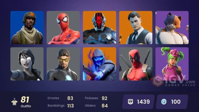 [PSN/XBOX/PC] 81 skins | Aerial Assault Trooper | Take The L | Blue Team Leader | Gold Midas | Carbon Commando| Trilogy| Rox | Sentinel | 100 VB