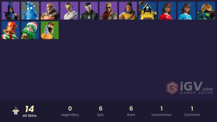 [PSN/XBOX/PC] 14 skins | Polar Peely | Nisha | Montague | Trailblazer Tai | Oscar | Hope | Vengeance Jones | Krisabelle | Holiday Boxy | 150 VB
