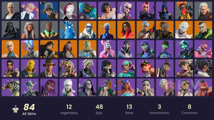 [PC/PSN] 84 skins | Andromeda | Spectra Knight | Malik | Galaxy Scout | Frostbite | Ronin | Renzo the Destroyer | Era | 850 VB