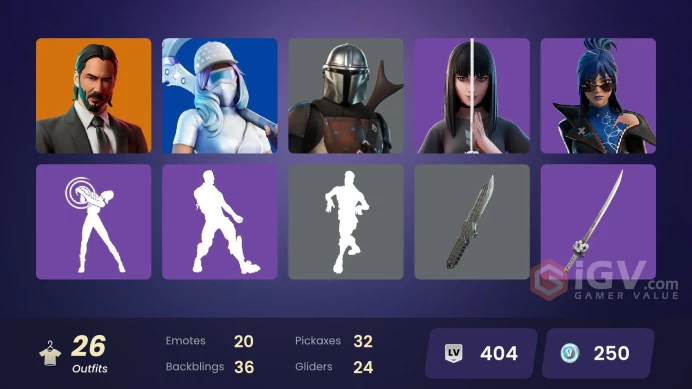 [PC/XBOX] 26 skins | John Wick | Peter Griffin | Valeria | Mandalorian | Polar Peely | Solid Snake | Nisha | Reese | Silas Hesk | Oscar | Kor |