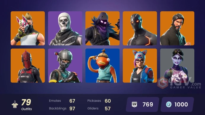ALL PLATFORMS 74 skins | The Reaper | Elite Agent | Take The L | Fishstick (World Cup) | Trilogy | Rogue Agent | Sultura | Prodigy | 1000 VB