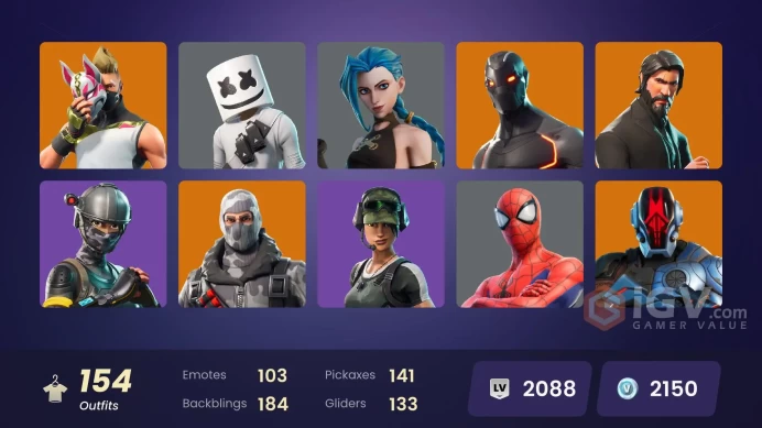 [ALL PLATFORMS]-154 Skin-The Reaper-Arcane Jinx-Elite Agent-Omega-Take The L-Freestylin'-Marshmello-Fishstick-FULL ACCESS-LIFE TIME WARRANTY