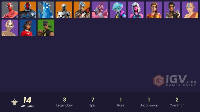 13748[PC/PSN]Eon|Ronin|The Foundation|Spider-Man|Polar Peely|Avatar State Aang|Harlowe|Lt. John Llama|Haven|Shanta|Aang
