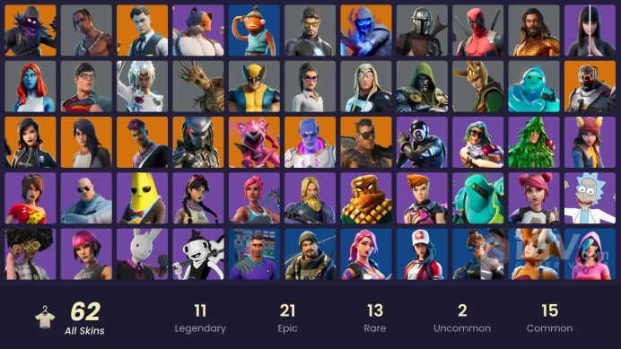 ALL PLATFORMS 62 skins | Travis Scott | Gold Midas | Raven | Fade | Mecha Cuddle Master | Predator | Sorana | Kymera | Gear Specialist Maya |