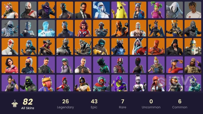FA - [PSN/XBOX/SWITCH/PC] 83 skins | IKONIK | Kratos | Spike | Rox | Enforcer | Wild Card | Hybrid | Carbide | Catalyst | Omega | John Wick