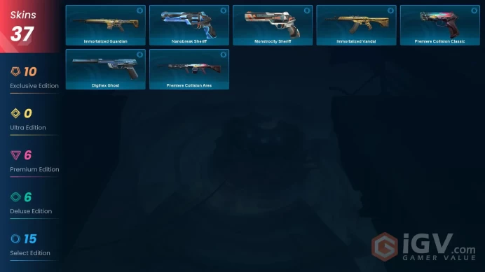 EU/TR 37 skins Kuronami no Yaiba | Kuronami Sheriff | Kuronami Vandal | Xenohunter Knife | RGX 11z Pro Blade | Reaver Sheriff | Primordium Vanda