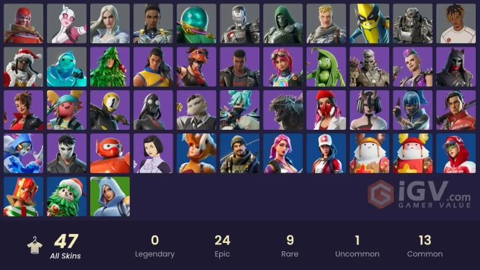 [PC/PSN/XBOX] 47 skins | Rippley vs Sludge | Black Panther (Shuri) | Magneto | Camo War Machine | Black QueenBek140