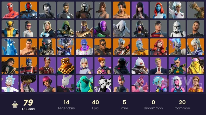 [ALL PLATFORMS] 80 Skins | 2250 VB | Cur1 | Raz | Menace | The Origin | Mandalorian | Renzo the Destroyer 