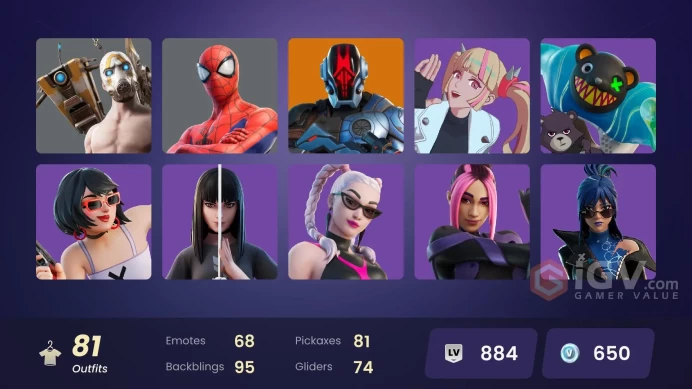 ALL PLATFORMS 81 skins | Psycho Bandit OG  | Torin | Snap | Frostbite | Paradigm (Reality-659) | Peter Griffin | Driftwalker |  650 VB