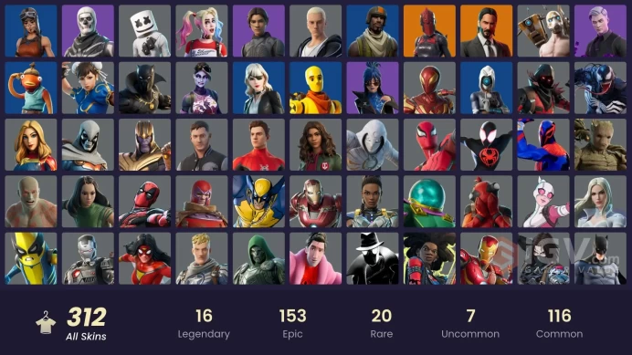 [ALL PLATFORMS]-312 Skin-322 Pickaxes-211 Emotes-152 Gliders-240K V-Bucks SPEND-Psycho Bandit OG-Aerial Assault Trooper-Chani-Renegade Raider