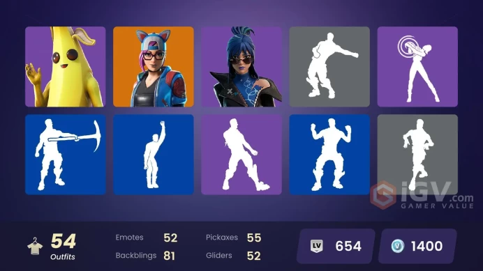 [ALL PLATFORMS]-54 Skin-1300 V-Bucks-Black Widow OG-Luminos-Green Roots Billie-FULL ACCESS-