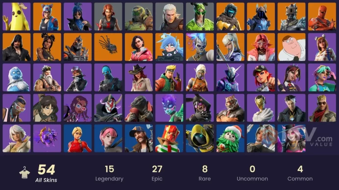 [ALL PLATFORMS]-54 Skin-1300 V-Bucks-Black Widow OG-Luminos-Green Roots Billie-FULL ACCESS-
