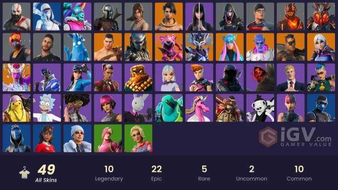 [ALL PLATFORMS] 49 skins | Kratos OG| Fixer | Cloud Striker | Sultura | Blue Striker | Predator | Kymera | The Cube Queen | Raz | Menace | 