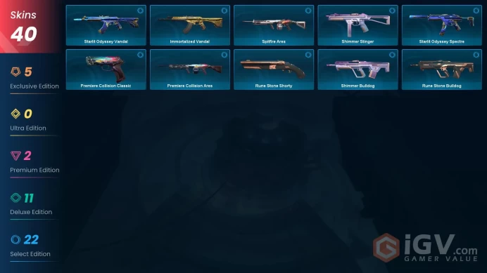 [EU] Email | Champions 2022 Bundle | 40 Skins | Singularity Phantom | Ion Vandal | Oni Phantom | Task Force 809 Knife | Obsidiana | 14k VP Spent