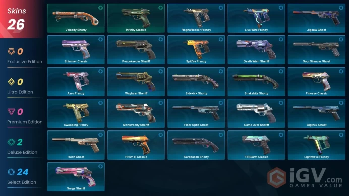 AP / +25 SKIN FULL ACCES- CLASSIC GHOST SKIN ACCOUNT