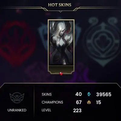 【LAS】Level 223 67 Champ/ 40 Skins Full Access High Quality Account Instant Delivery️
