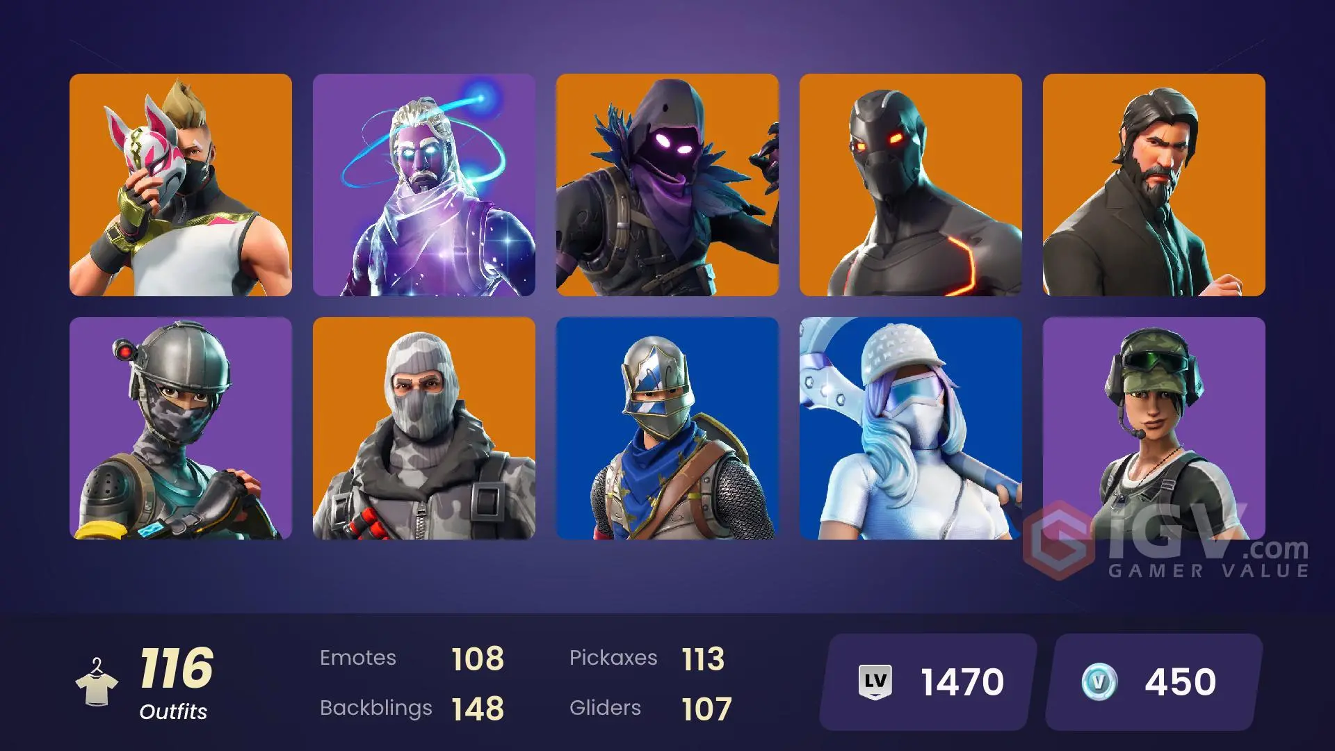 [PC/PSN] 116 skins | OG STW | Galaxy | The Reaper | Blue Squire ...