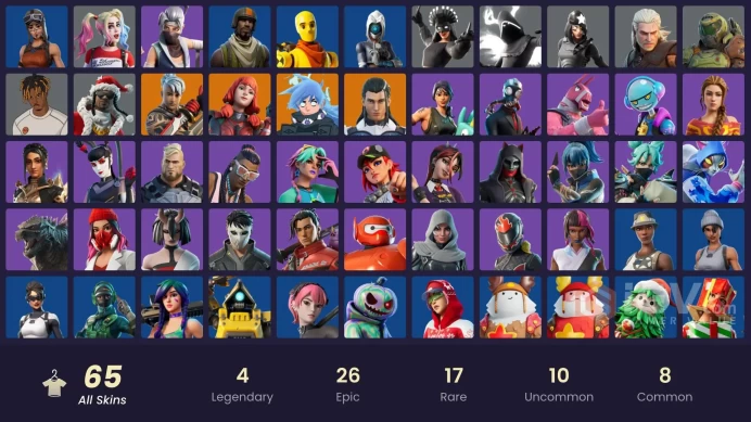 [ALL PLATFORMS]-65 Skins-30K V-B-Renegade Raider-Aerial Assault Trooper- Spend-Harley Quinn-Yee-Haw!-Kuno-FULL ACCESS-