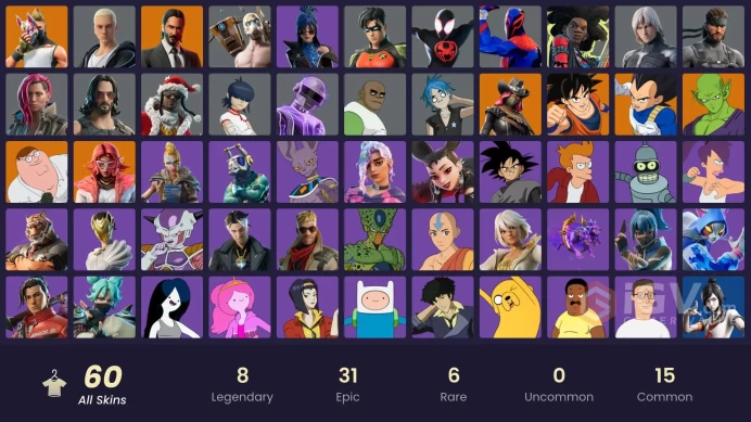 [ALL PLATFORMS]-Psycho Bandit OG-John Wick-Dragon Balls Skins-Johnny Silverhand-V-Adventure Time Skins-FULL ACCESS-