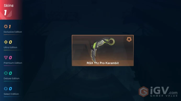Na-Usa-Can | RGX 11z Pro Karambit | 1 Skin | Level 20 | Full Access