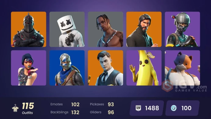 [PC/PSN/XBOX] 115 skins | OG STW | Black Knight |  Sparkle Specialist | The Reaper | Blue Squire | Royale Knight  | Travis Scott  | 100 VB