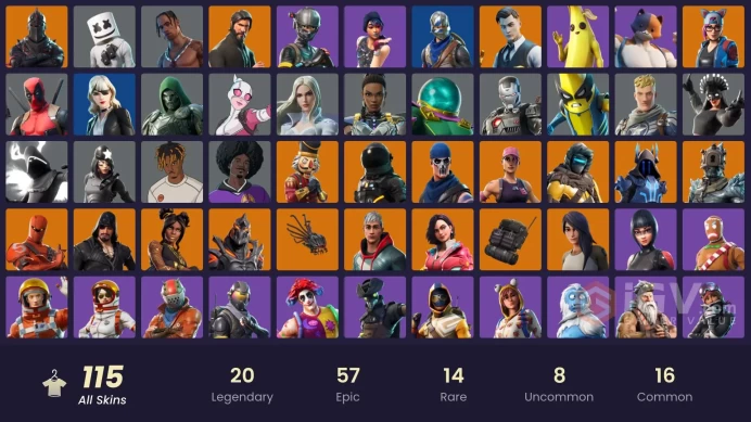 [PC/PSN/XBOX] 115 skins | OG STW | Black Knight |  Sparkle Specialist | The Reaper | Blue Squire | Royale Knight  | Travis Scott  | 100 VB