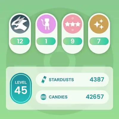 lvl45,have 12 Legendary Geoudon Palkia Kyogre Dialga,have many nice pokemons,have Shiny Celebi  N8254