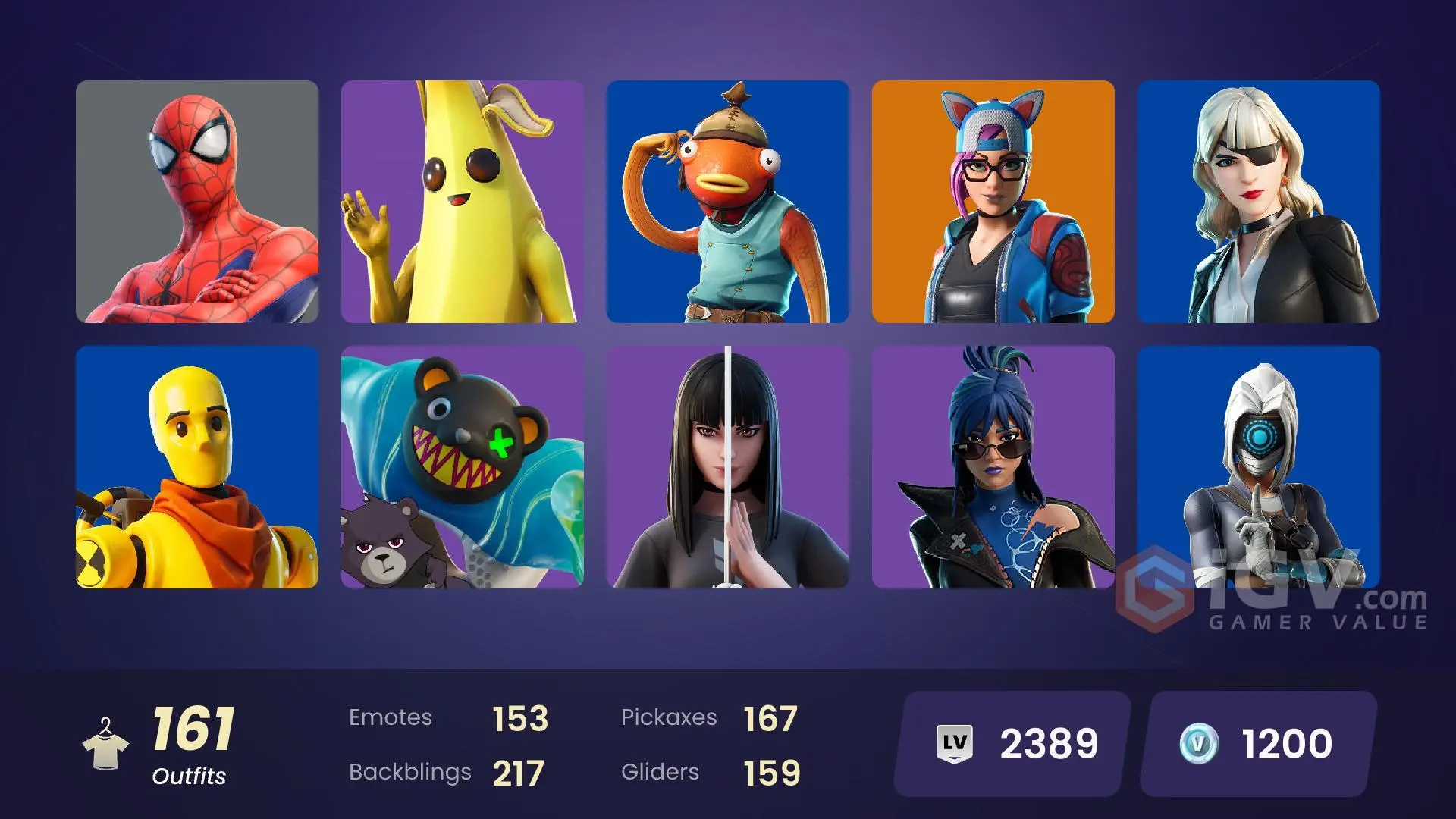 [PC/PSN] 161 skins | OG STW | Peely | Siren | Shady Doggo | Star Wand ...