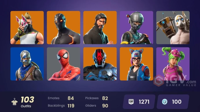 FA - [PSN/XBOX/SWITCH/PC] 104 skins | The Reaper | Master Chief | Blue Squire | Royale Knight | Elite Agent | Valor | Carbide | Mako