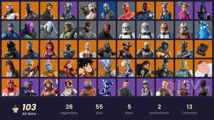 FA - [PSN/XBOX/SWITCH/PC] 104 skins | The Reaper | Master Chief | Blue Squire | Royale Knight | Elite Agent | Valor | Carbide | Mako