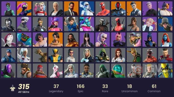 [ALL PLATFORMS]-302 SKIN-357 pickaxes-300 emotes-223 gliders-Championship Aura-Leviathan Axe-Chun-Li-Ryu-Shadow Midas-Ghoul Trooper-FULL ACCESS