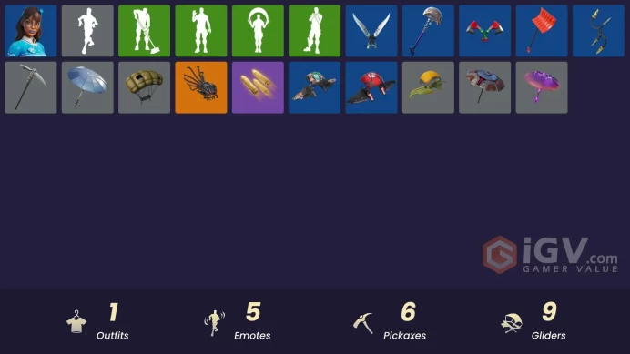 [PSN/XBOX/PC] 500 VB | 1 skins | Blizzabelle | Fishstick Janky | Lil' Black Heart | Ancestral Bloom | Dino Deck | Outlaw's Knife Rack