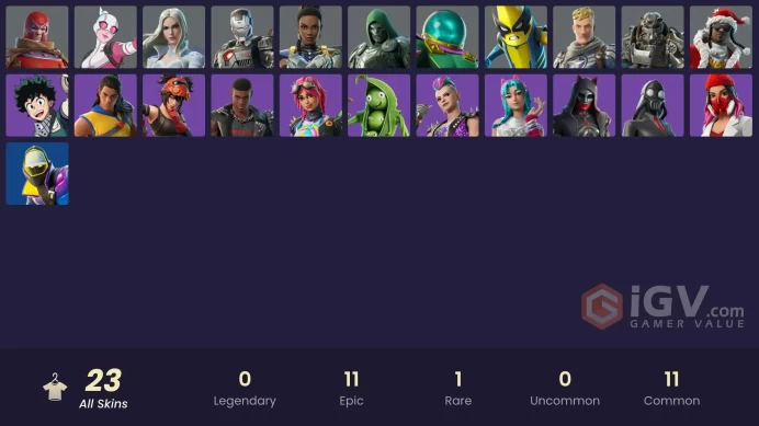  [PC/XBOX/NINTENDO]   23 skins | Subzero Cryptic | Katalina | Magneto | Dark Gwenpool | Camo War Machine | Black Panther (Shuri)  DU140