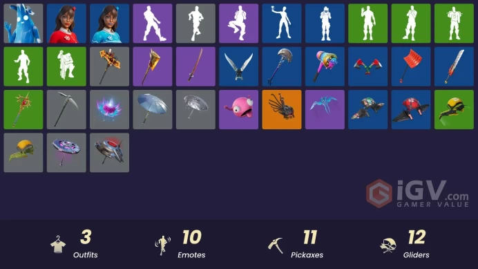 [PSN/XBOX/PC] 1100 VB | 3 skins | Polar Peely | Krisabelle | Blizzabelle | Datafiber Chargepack | Lunar Hyperjet | Twin Crossfire