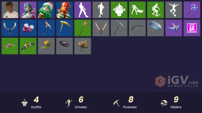 [PSN/XBOX/PC] 0 VB | 4 skins | Slayer Juice WRLD | Katalina | Holiday Boxy | Winterfest Bushranger | Gwenpool's Katanas | Meowtooth Plush