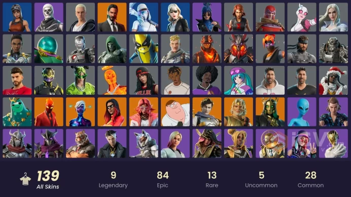 [ALL PLATFORMS]-138 Skin-180 Pickaxes-129 Emotes-100 Gliders-Black Widow OG-Renegade Raider-John Wick-Galaxy Scout-Launch Day Lewis Hamilton- 